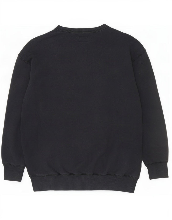 Converse Womens Oversized Sweatshirt Jumper UK 6 XS Black Cotton