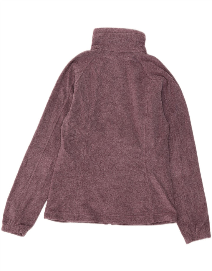 COLUMBIA Womens Fleece Jacket UK 10 Small Purple Flecked Polyester