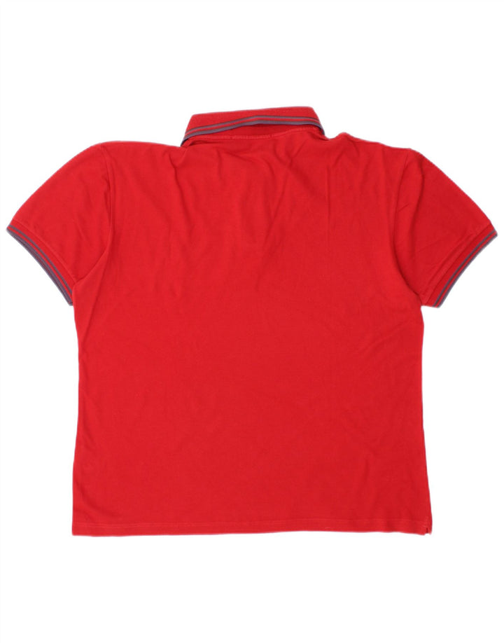 Fred Perry Mens Light and Stretch Polo Shirt Medium Red Cotton