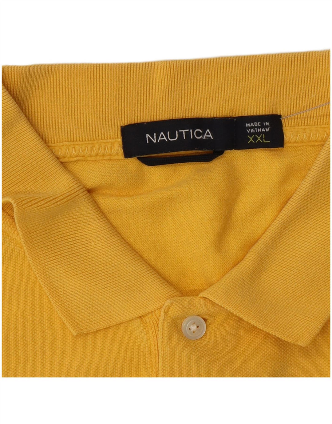 Nautica Mens Polo Shirt 2XL Yellow Cotton