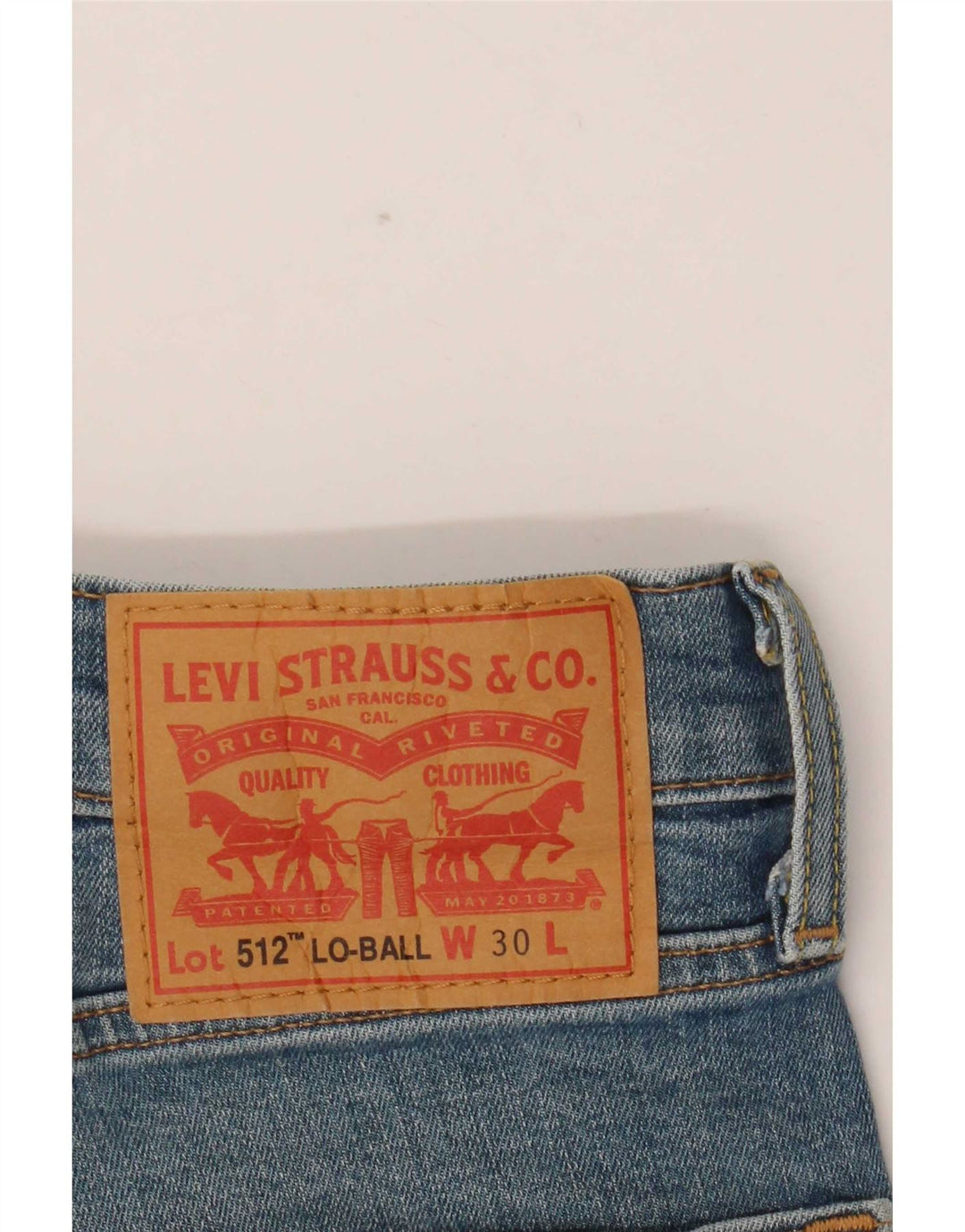 Levi's Womens 512 Slim Tapered Jeans W30 L31 Blue Cotton