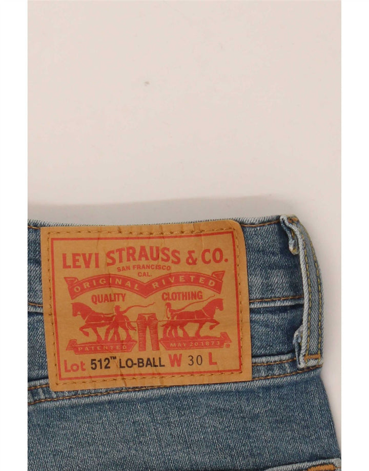 Levi's Womens 512 Slim Tapered Jeans W30 L31 Blue Cotton