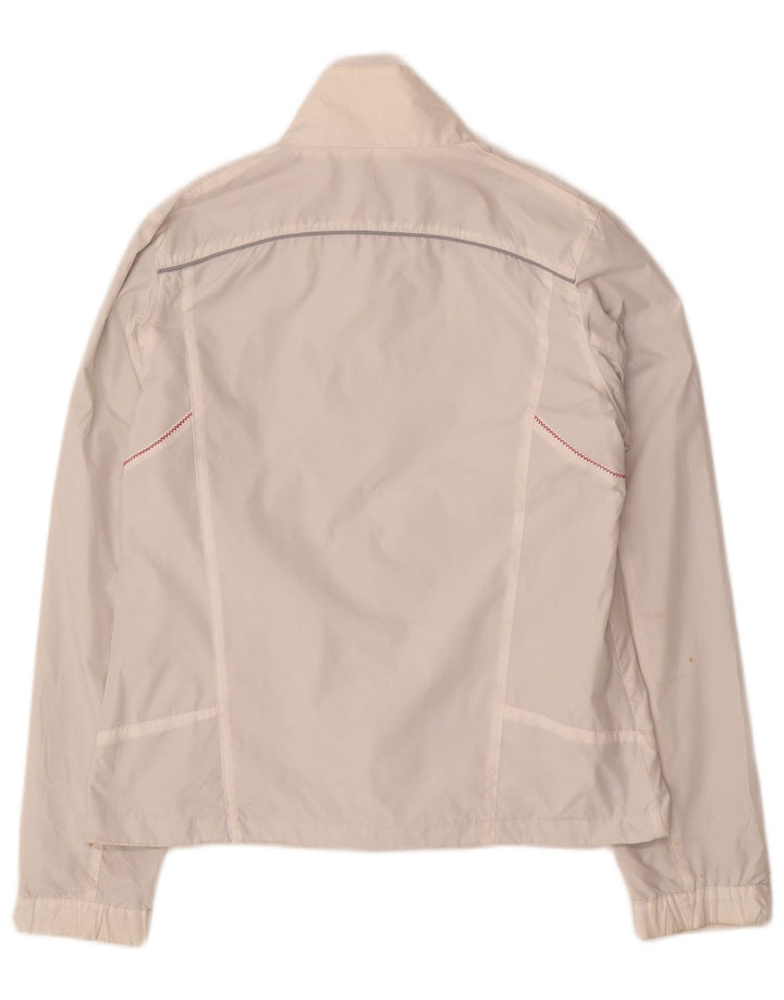 SERGIO TACCHINI Womens Rain Jacket IT 42 Medium White Polyester