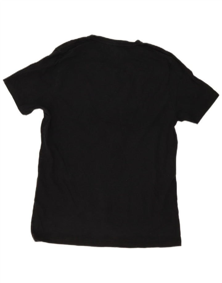 All Saints Mens Regular Fit T-Shirt Top Large Black Cotton