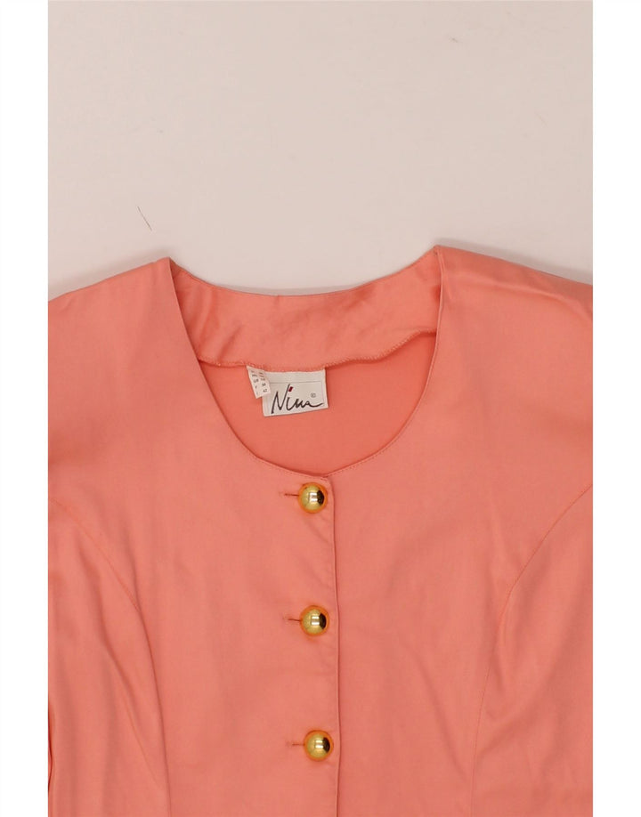 NINA Womens Crop Cardigan Top UK 10 Small  Pink Vintage Nina and Second-Hand Nina from Messina Hembry 