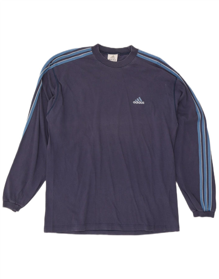 Adidas Mens Top Long Sleeve UK 42/44 Large Navy Blue