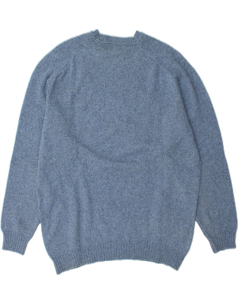 IL GRANCHIO Mens Crew Neck Jumper Sweater Large Blue Wool Vintage Il Granchio and Second-Hand Il Granchio from Messina Hembry 