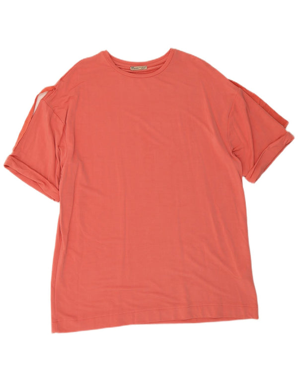 Zara Womens Tunic Top UK 10 Small Pink Polyester