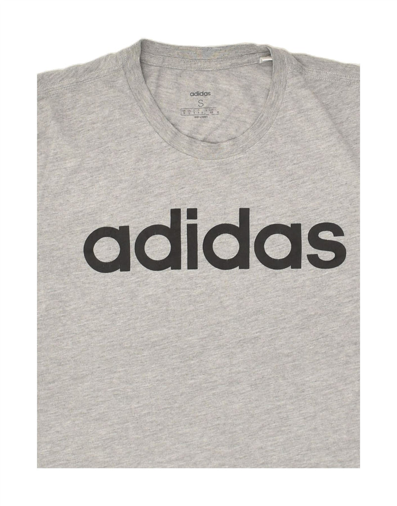 ADIDAS Mens Graphic T-Shirt Top Small Grey Cotton | Vintage Adidas | Thrift | Second-Hand Adidas | Used Clothing | Messina Hembry 