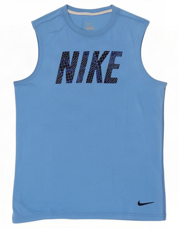 Nike Boys Graphic Vest Top 12-13 Years Large Blue Cotton