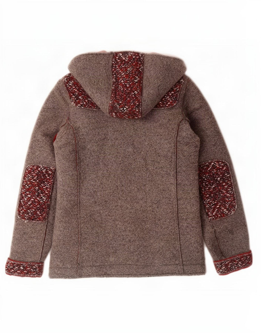CMP Womens Hooded Bomber Jacket UK 10 Small Grey Virgin Wool