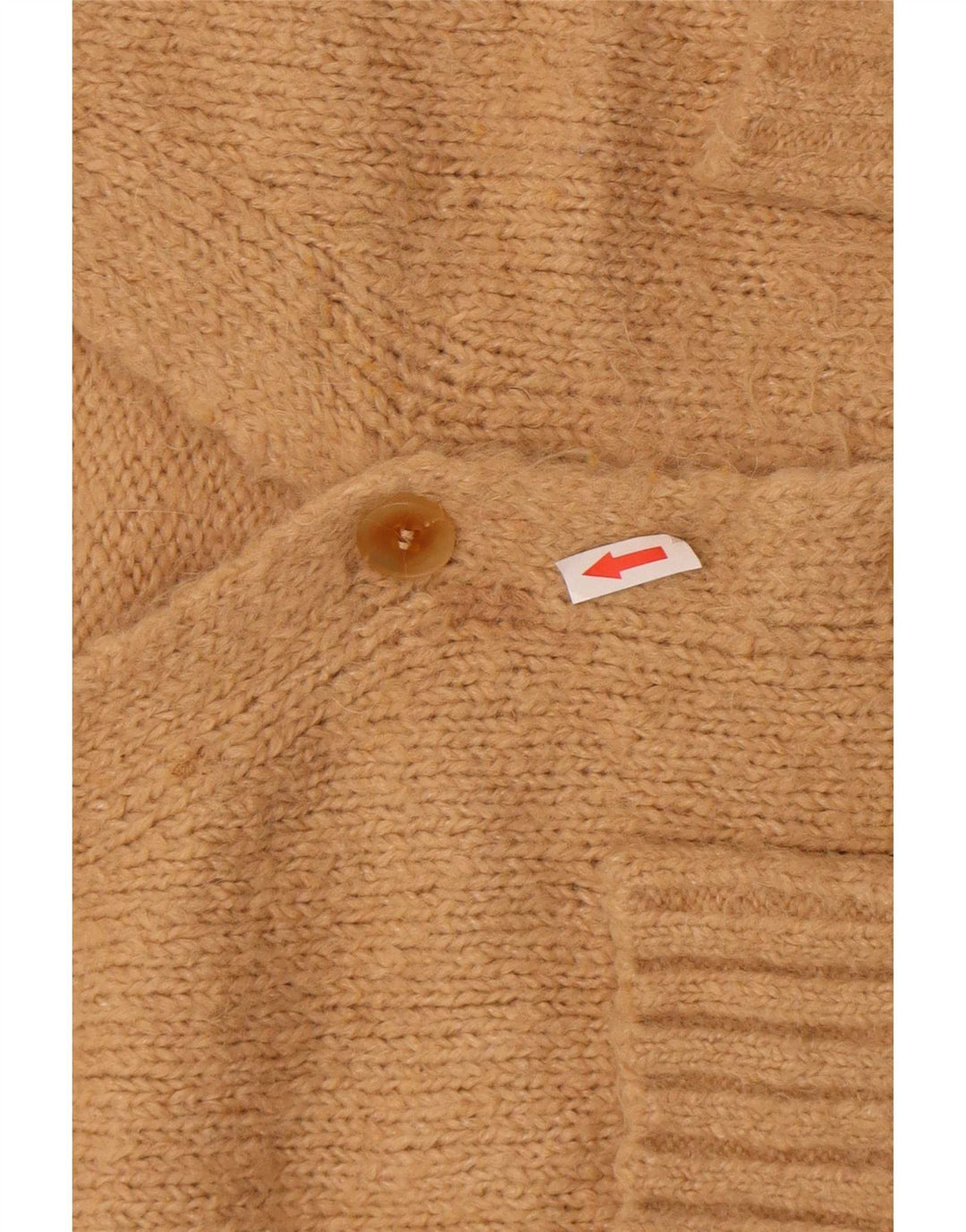 Zara Womens Crop Cardigan Sweater UK 14 Medium Beige Alpaca Wool