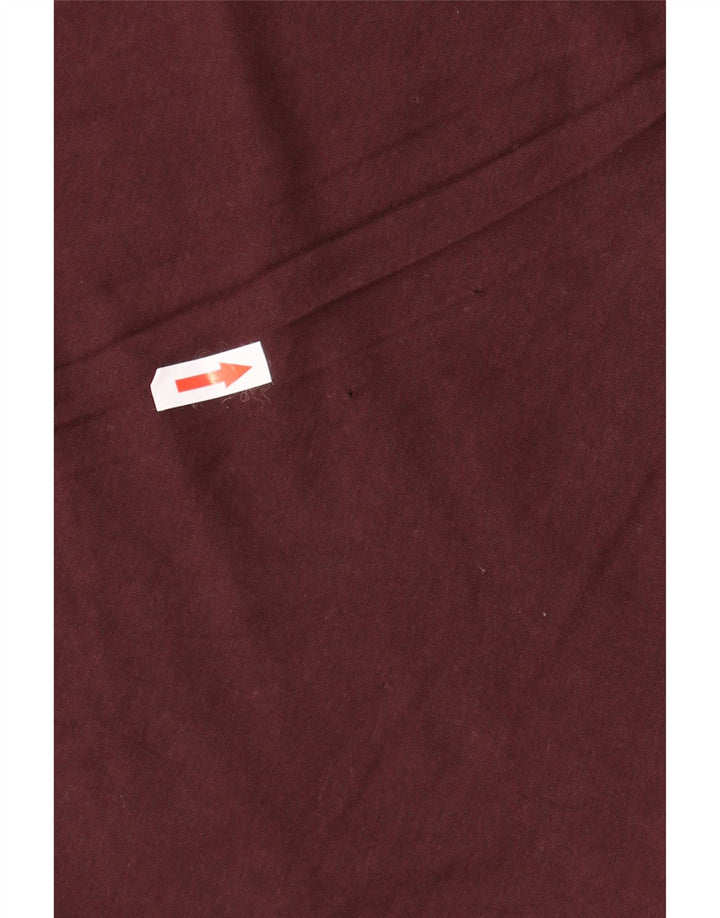 ZARA Mens Long T-Shirt Top Large Burgundy