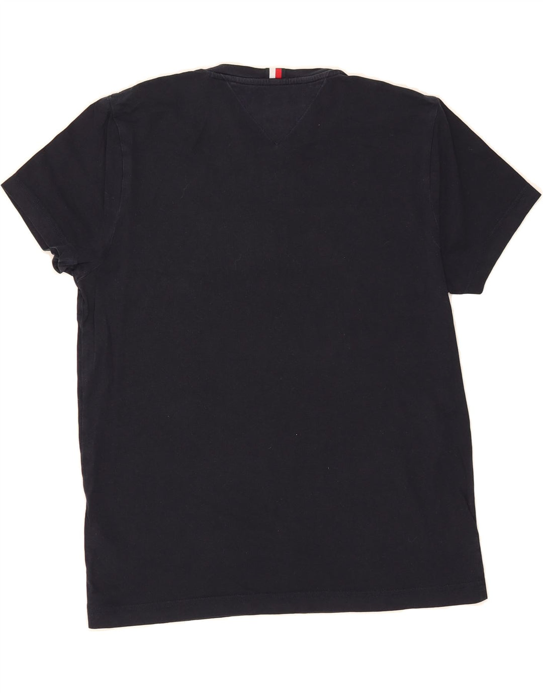 TOMMY HILFIGER Mens Graphic T-Shirt Top Medium Black Colourblock Cotton Vintage Tommy Hilfiger and Second-Hand Tommy Hilfiger from Messina Hembry 