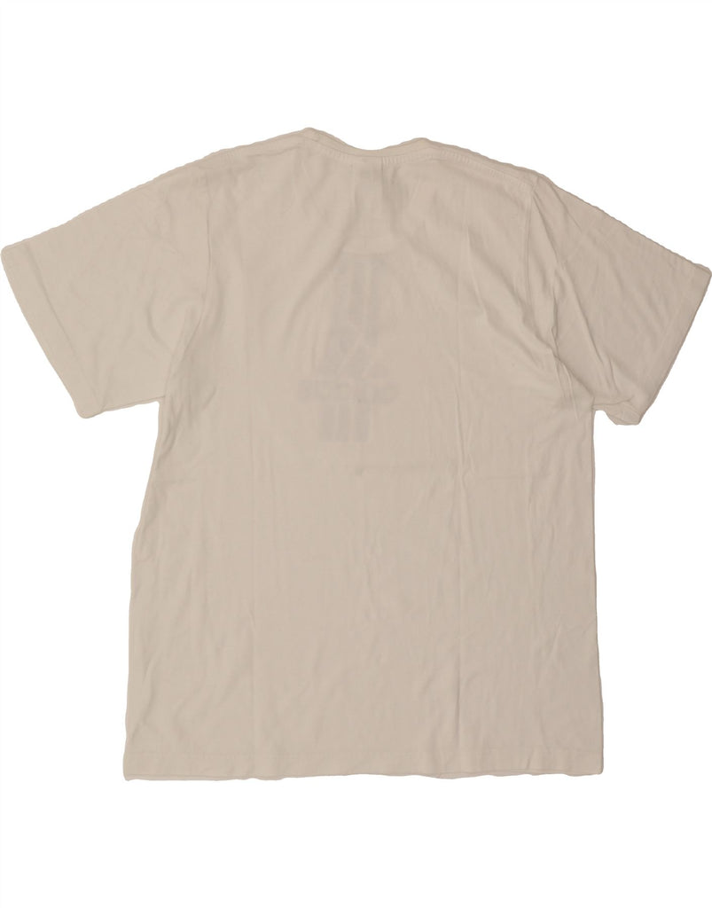ADIDAS Mens Graphic T-Shirt Top Large White Cotton Vintage Adidas and Second-Hand Adidas from Messina Hembry 