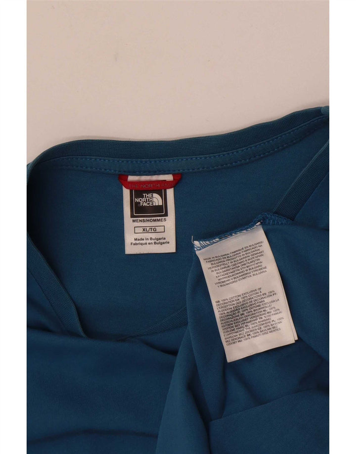 The North Face Mens T-Shirt Top XL Blue Cotton