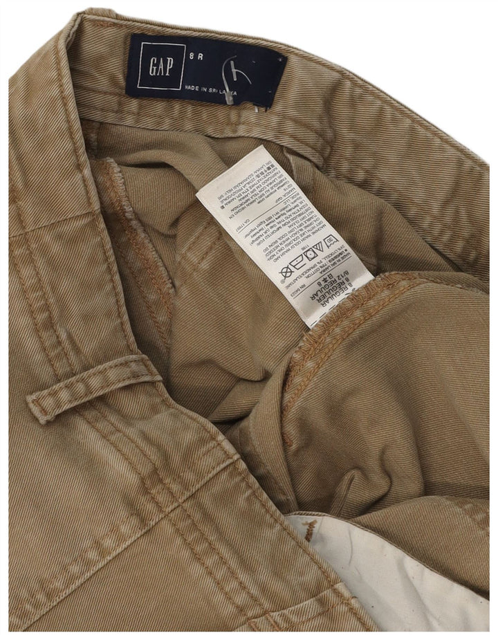 Gap Womens Capri Trousers US 8 Medium W30 L17 Khaki Cotton