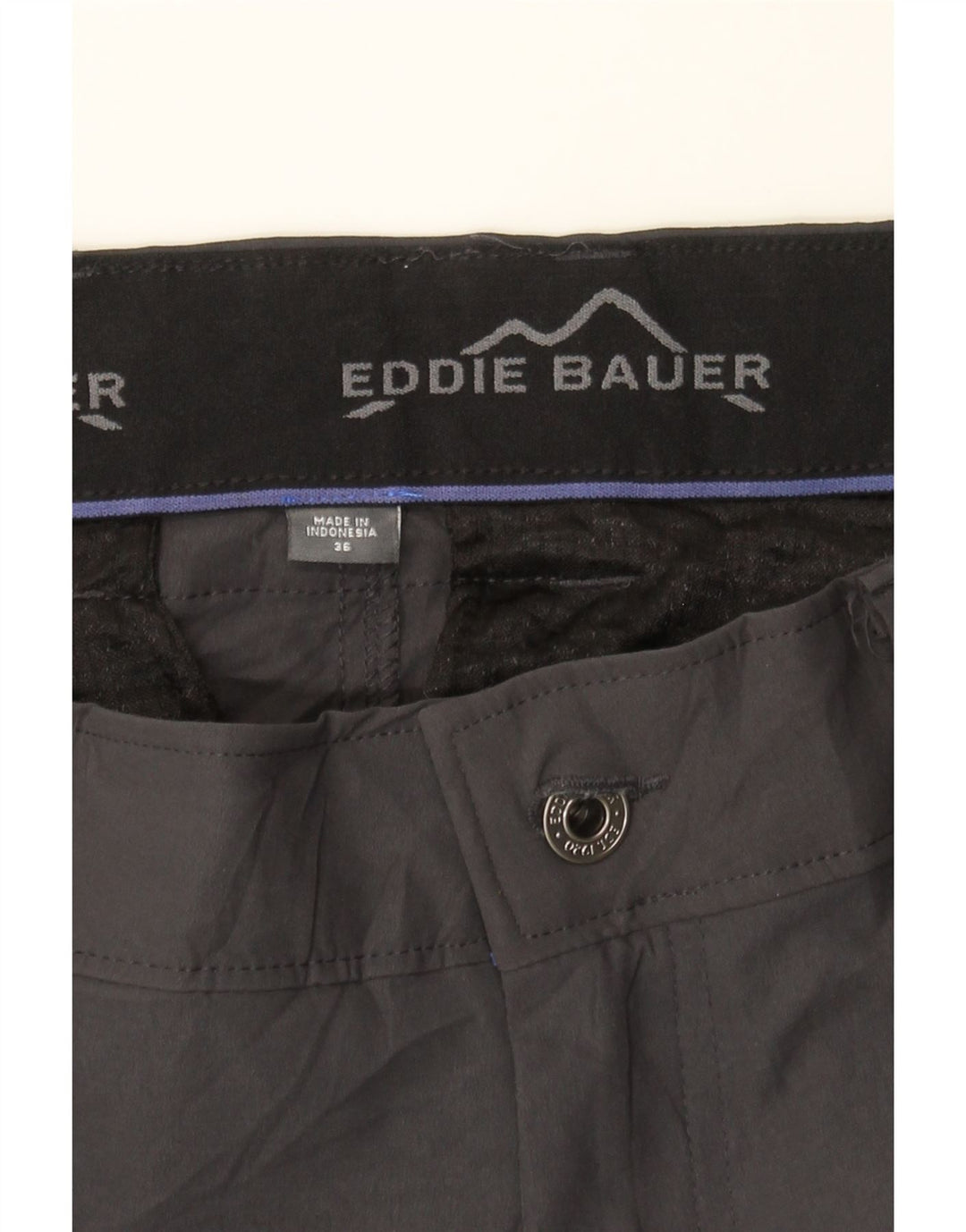 EDDIE BAUER Mens Cargo Shorts W36 Large Grey Nylon Vintage Eddie Bauer and Second-Hand Eddie Bauer from Messina Hembry 