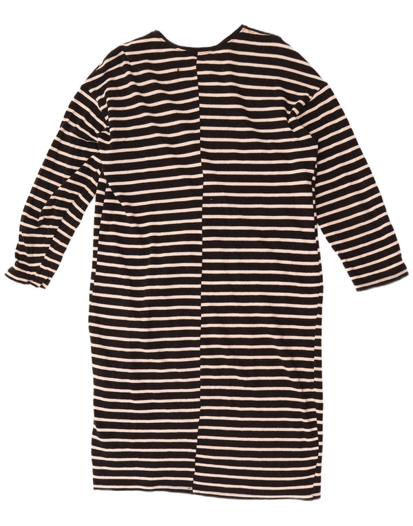 Zara Womens Trafaluc Jumper Dress UK 16 Large Black Striped