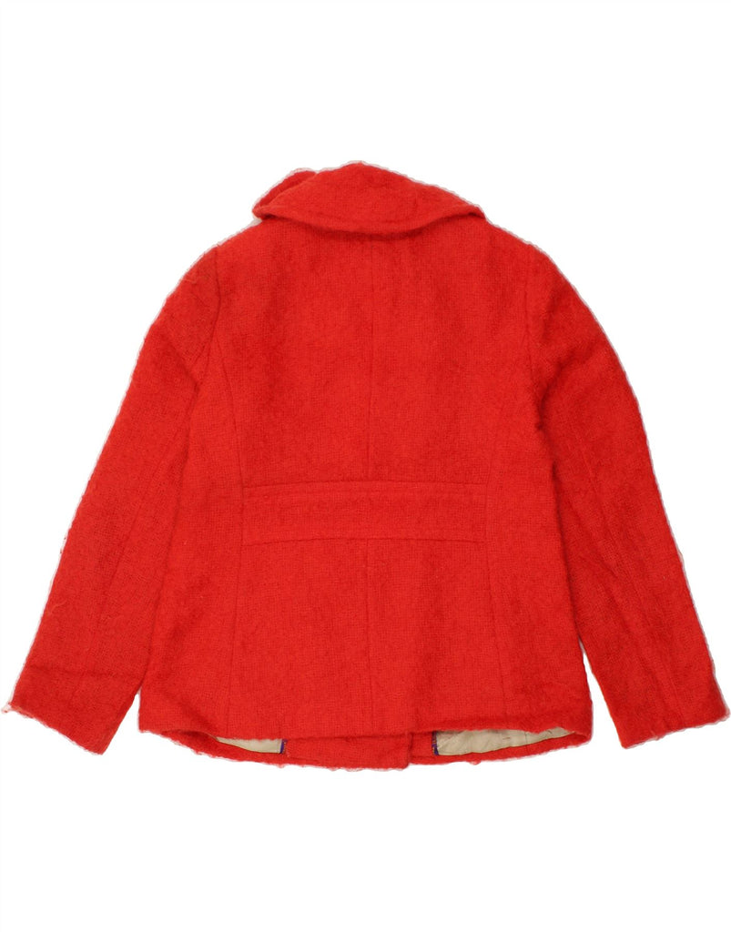J. CREW Womens Pea Coat UK 14 Medium Red Mohair | Vintage J. Crew | Thrift | Second-Hand J. Crew | Used Clothing | Messina Hembry 