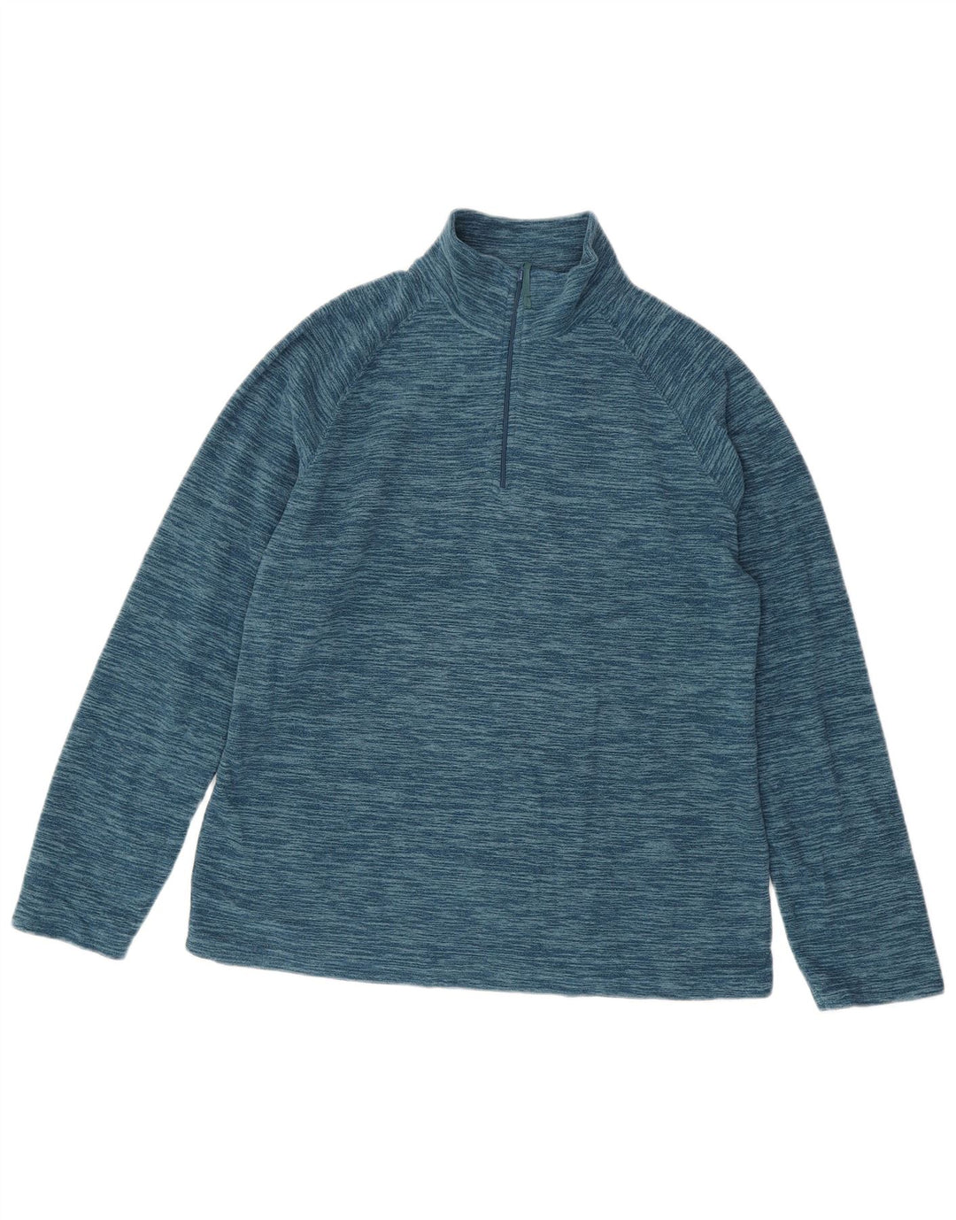 Mountain Warehouse Mens Zip Neck Fleece Jumper Medium Blue Flecked