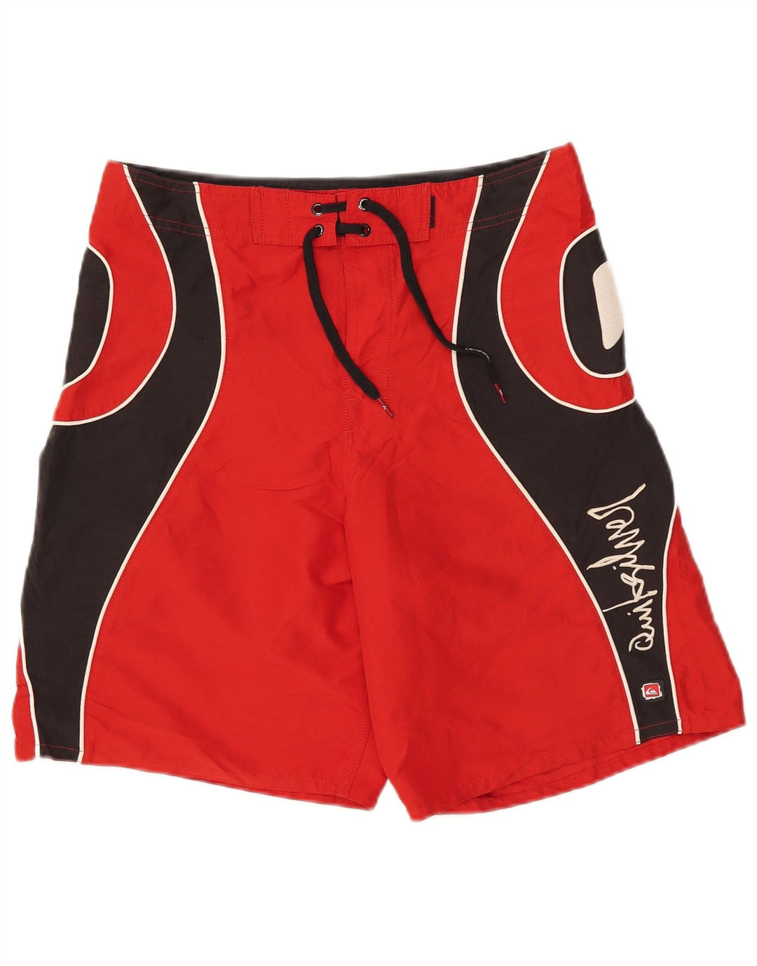 Quiksilver Mens Graphic Swimming Shorts Medium  Red Colourblock Polyester