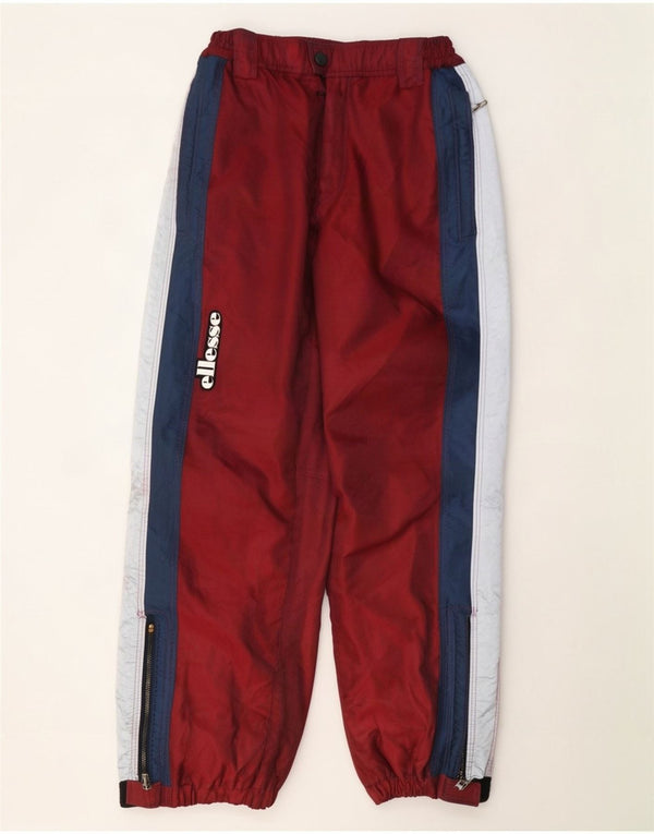 Ellesse Mens Graphic Ski Trousers IT 50 Medium Burgundy Colourblock