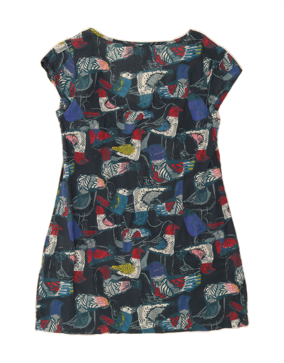WHITE STUFF Womens Sheath Dress UK 12 Medium  Navy Blue Patchwork Cotton Vintage White Stuff and Second-Hand White Stuff from Messina Hembry 