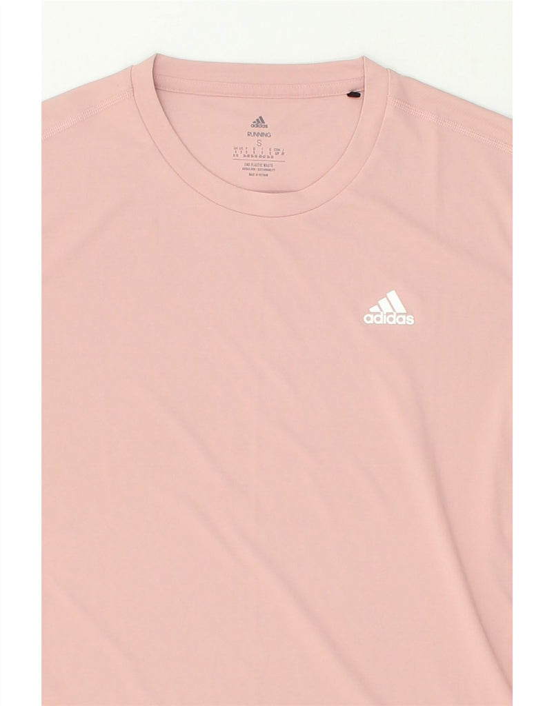 ADIDAS Womens Running T-Shirt Top UK 8/10 Small Pink Polyester | Vintage Adidas | Thrift | Second-Hand Adidas | Used Clothing | Messina Hembry 