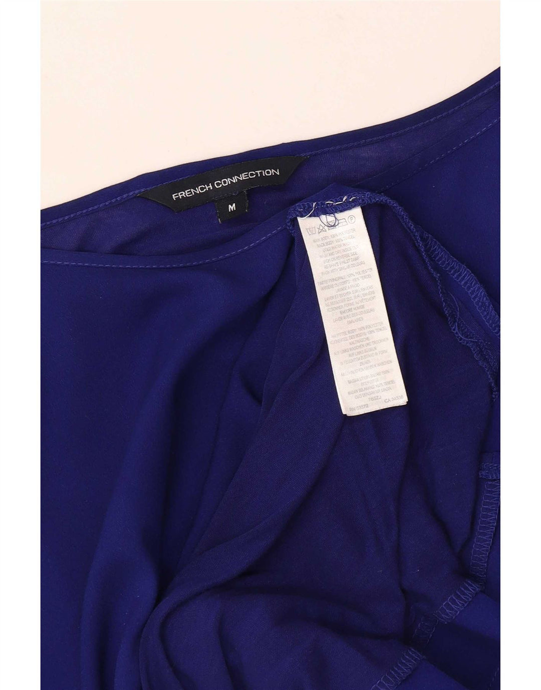 French Connection Womens T-Shirt Top UK 14 Medium Blue Polyester