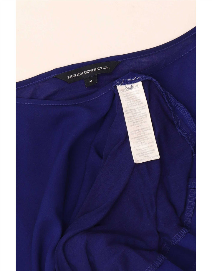 French Connection Womens T-Shirt Top UK 14 Medium Blue Polyester
