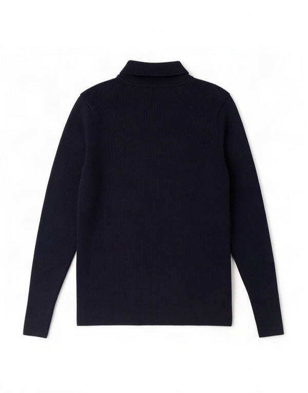 Marks & Spencer Womens Roll Neck Jumper Sweater UK 18 XL Navy Blue Viscose