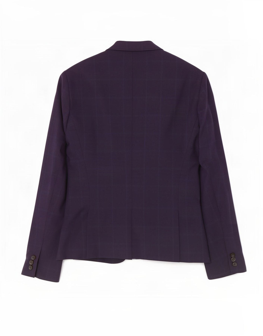 Zara Womens 1 Button Blazer Jacket EU 38 Small Navy Blue Check