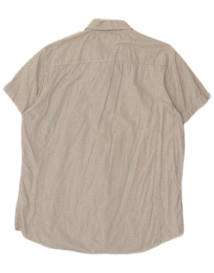 Lee Mens Shirt XL White Pinstripe Cotton