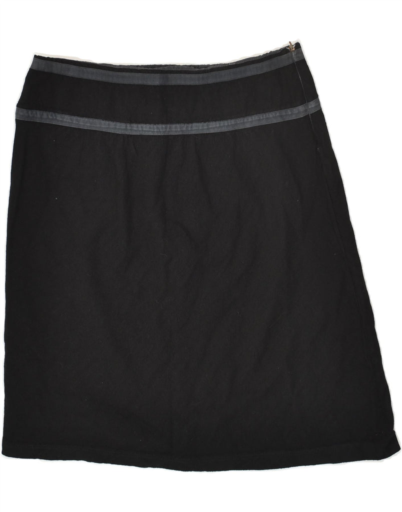 MAX MARA Womens Asymmetrical Skirt UK 12 Medium W30 Black Wool | Vintage Max Mara | Thrift | Second-Hand Max Mara | Used Clothing | Messina Hembry 