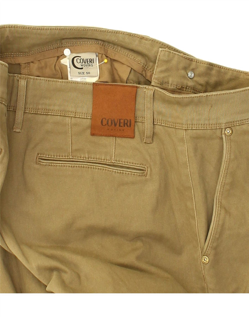 COVERI Mens Slim Chino Trousers IT 50 Large W34 L33  Brown Cotton | Vintage Coveri | Thrift | Second-Hand Coveri | Used Clothing | Messina Hembry 