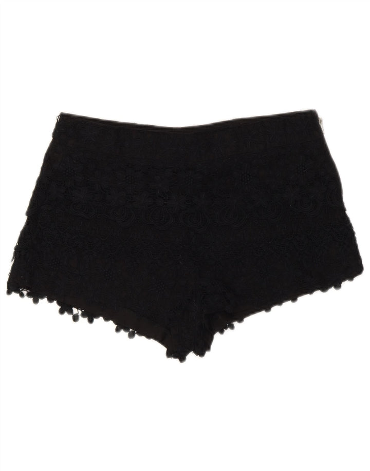 Zara Womens Hot Pants XS W24 Black Floral