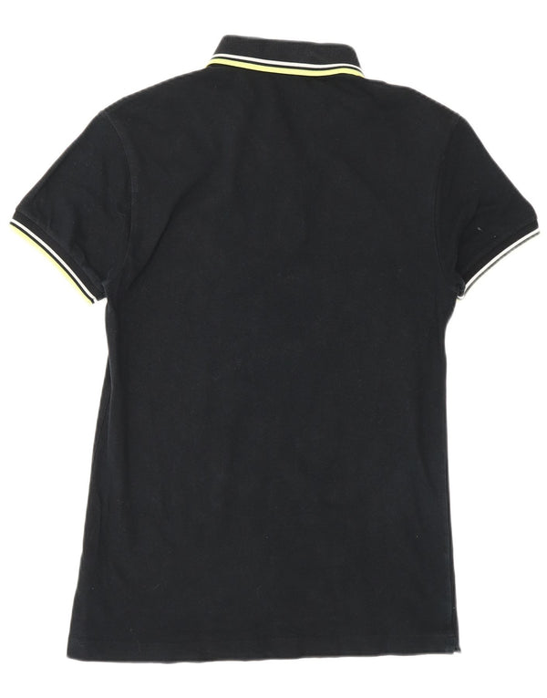 FRED PERRY Mens Polo Shirt Small Black Cotton