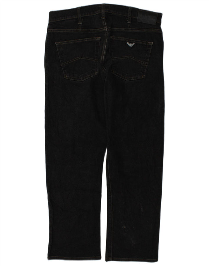 Armani Mens Zathan Straight Jeans W33 L28 Grey Cotton