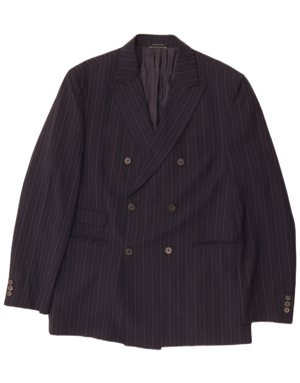 Vintage Mens 2 Piece Set IT 50 Large W32 L32 Navy Blue Pinstripe