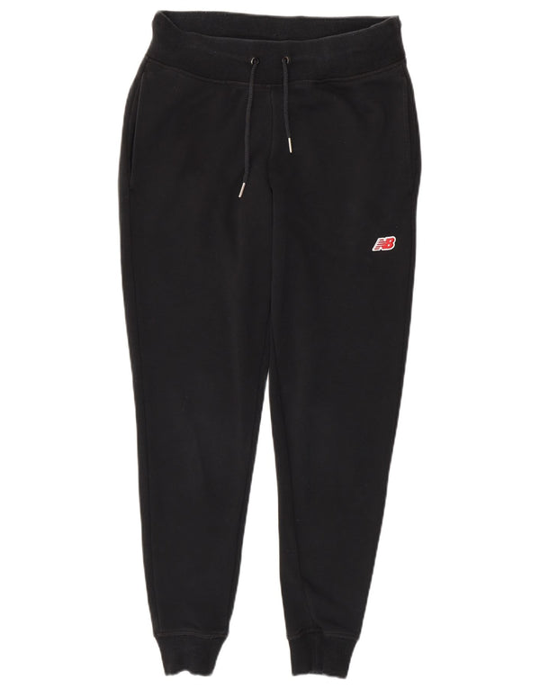 New Balance Mens Tracksuit Trousers Joggers Small W28 L28 Black Cotton