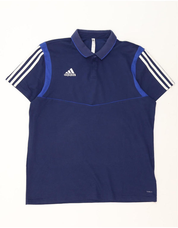 Adidas Mens Climalite Polo Shirt XL Navy Blue Cotton