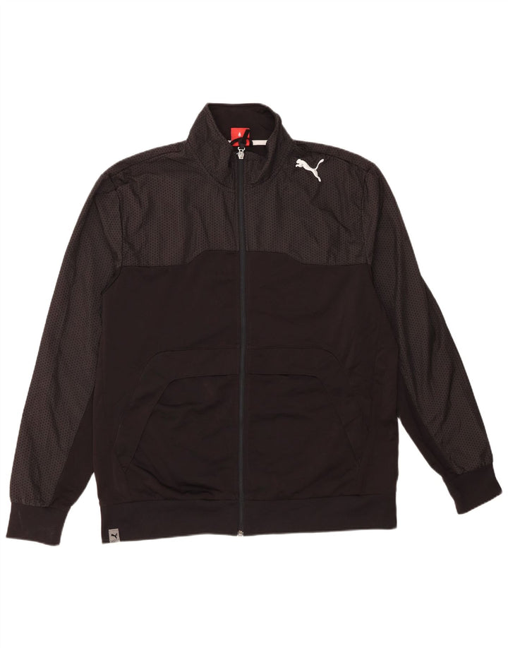 Puma Mens Tracksuit Top Jacket XL Black Spotted