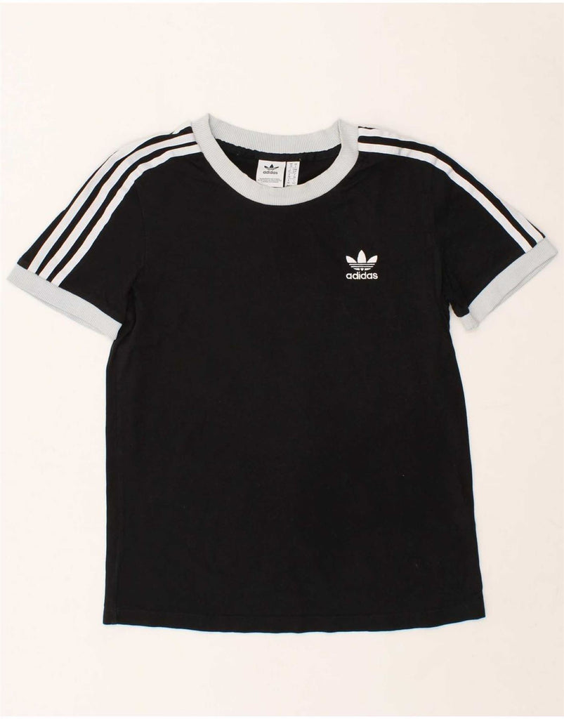 ADIDAS Womens T-Shirt Top UK 10 Small Black Vintage Adidas and Second-Hand Adidas from Messina Hembry 