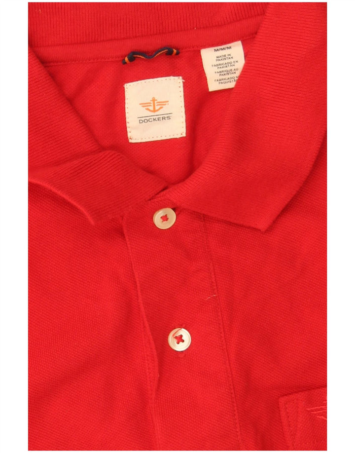 Dockers Mens Polo Shirt Medium Red Cotton