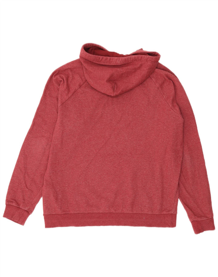Under Armour Mens Hoodie Jumper Large Red Cotton