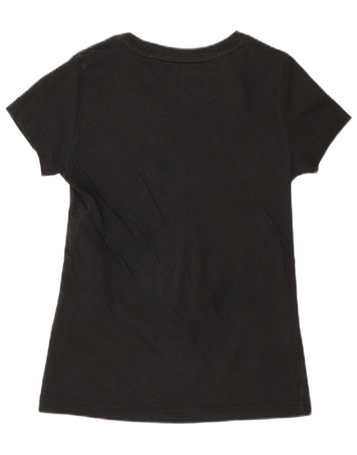 Adidas Boys Graphic T-Shirt Top 11-12 Years Black Cotton