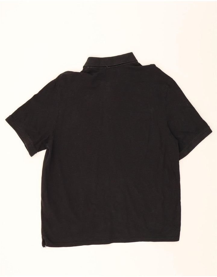 DOCKERS Mens Slim Polo Shirt XL Black Cotton Vintage Dockers and Second-Hand Dockers from Messina Hembry 