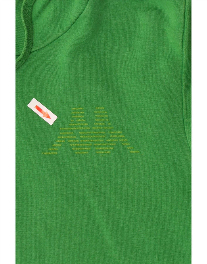 Kappa Mens Graphic Hoodie Jumper Medium Green Cotton