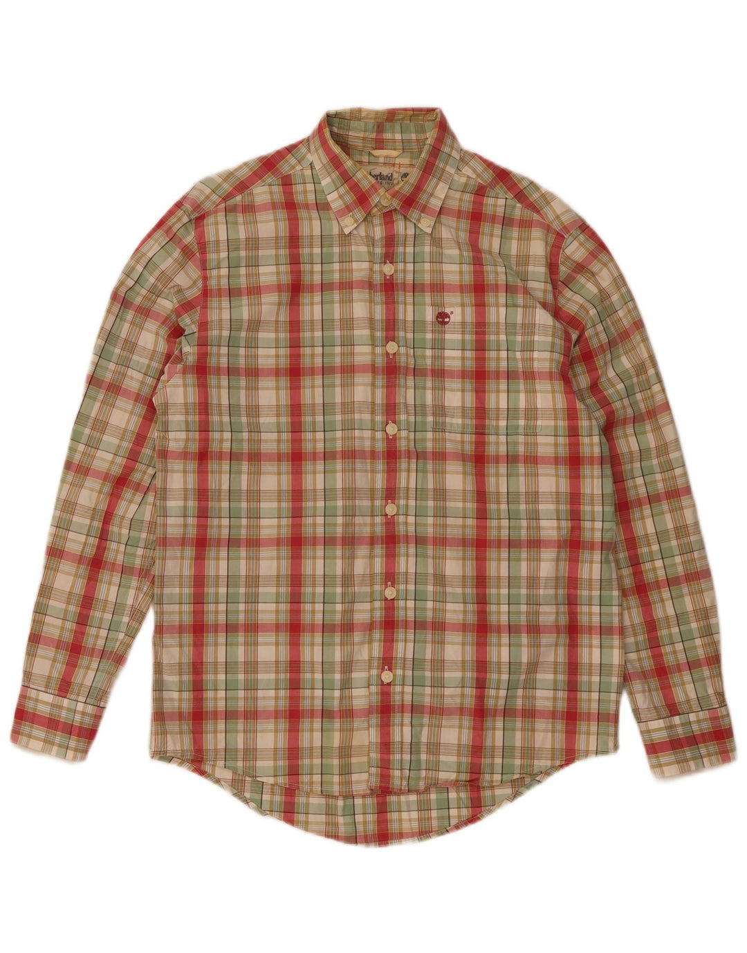 TIMBERLAND Mens Shirt Small Multicoloured Check Cotton